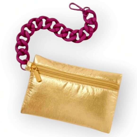 Gold Metallic Wristlet by Kika Vargas x Target OS Holiday Party Clutch - Picture 8 of 8
